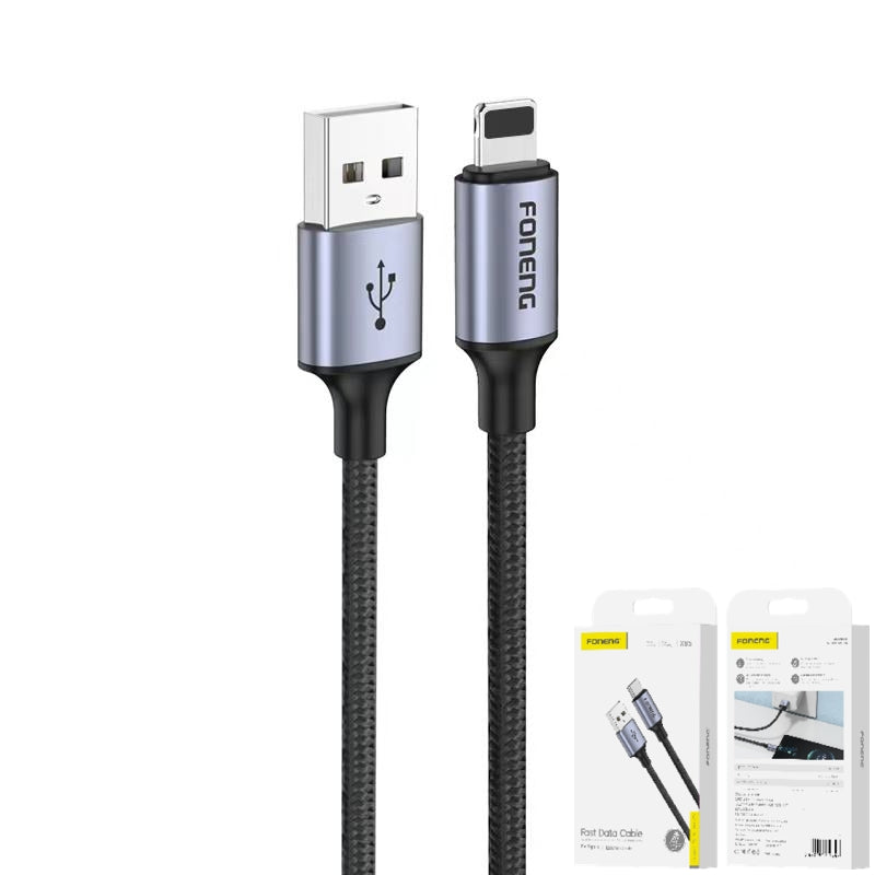 X95 1.2M METAL HEAD BRAIDED C TO Lighting CABLE -20W X95 1.2M METAL HEAD BRAIDED C TO Lighting CABLE -20W